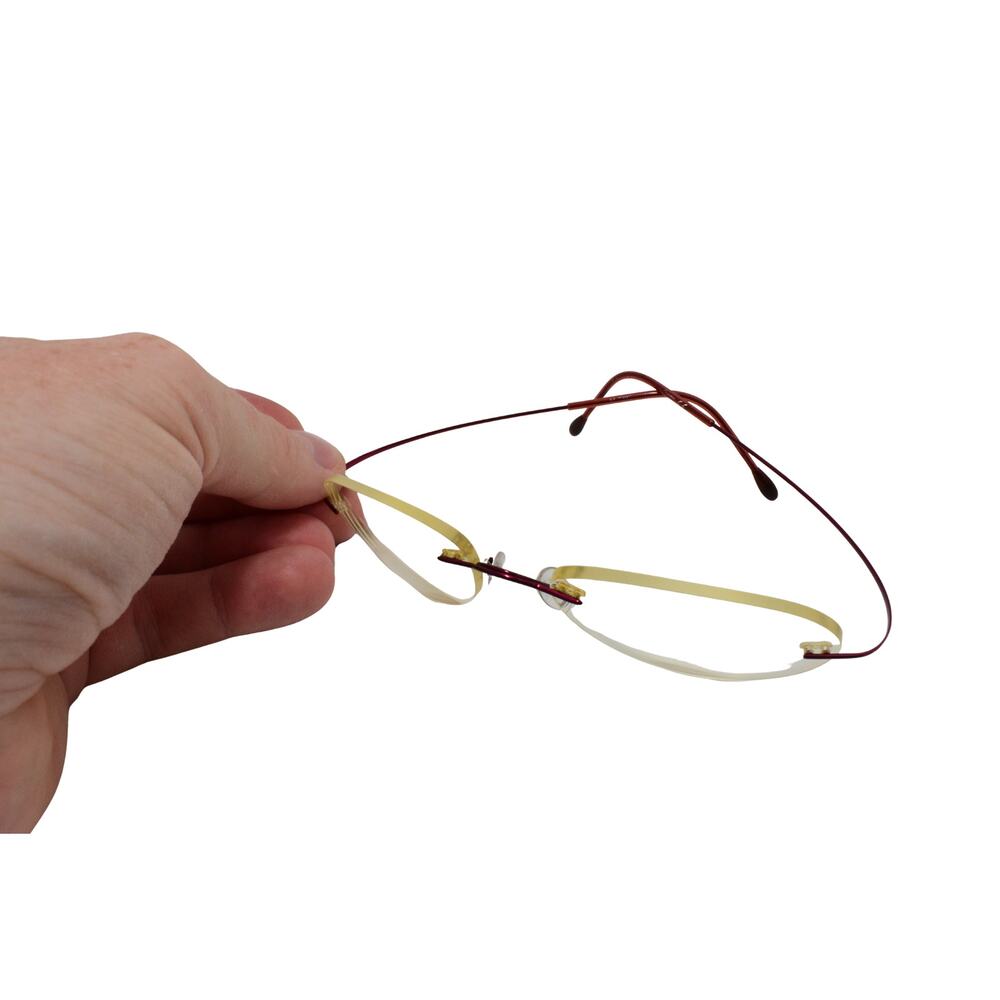 Silhouette M7395 Burgundy 50-21mm Eyeglasses FRAMES ONLY - GOOD CONDITION